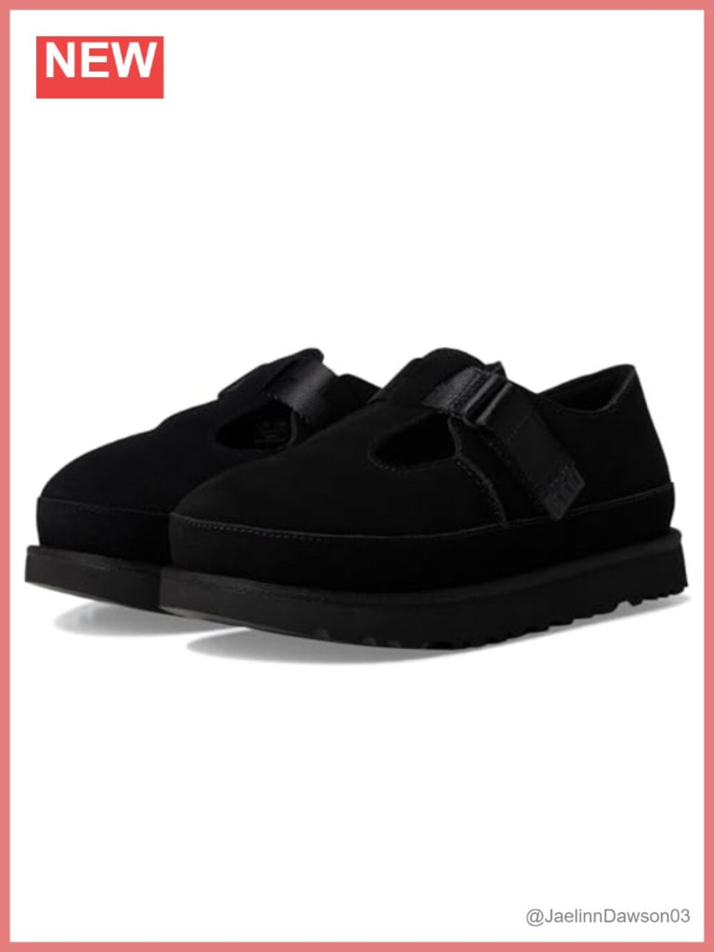 Suede Mary Jane Flats with Adjustable Strap Hook & Loop